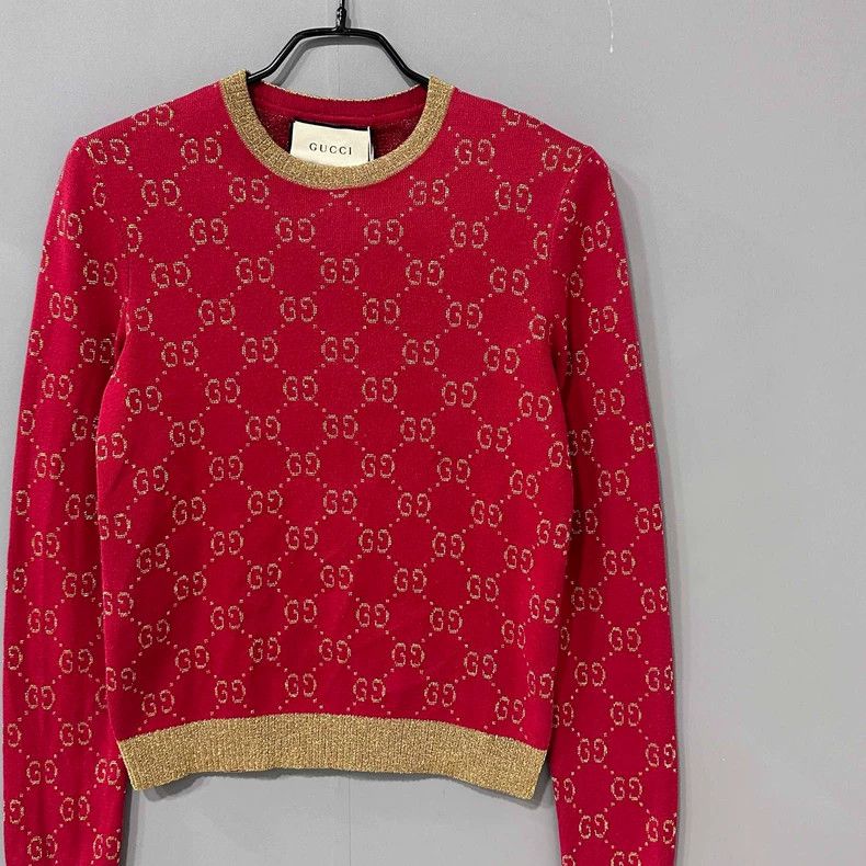 Gucci Gucci Gold thread full print knitted long sleeves 2502-Next Size US XS / EU 42 / 0 - 2 Thumbnail