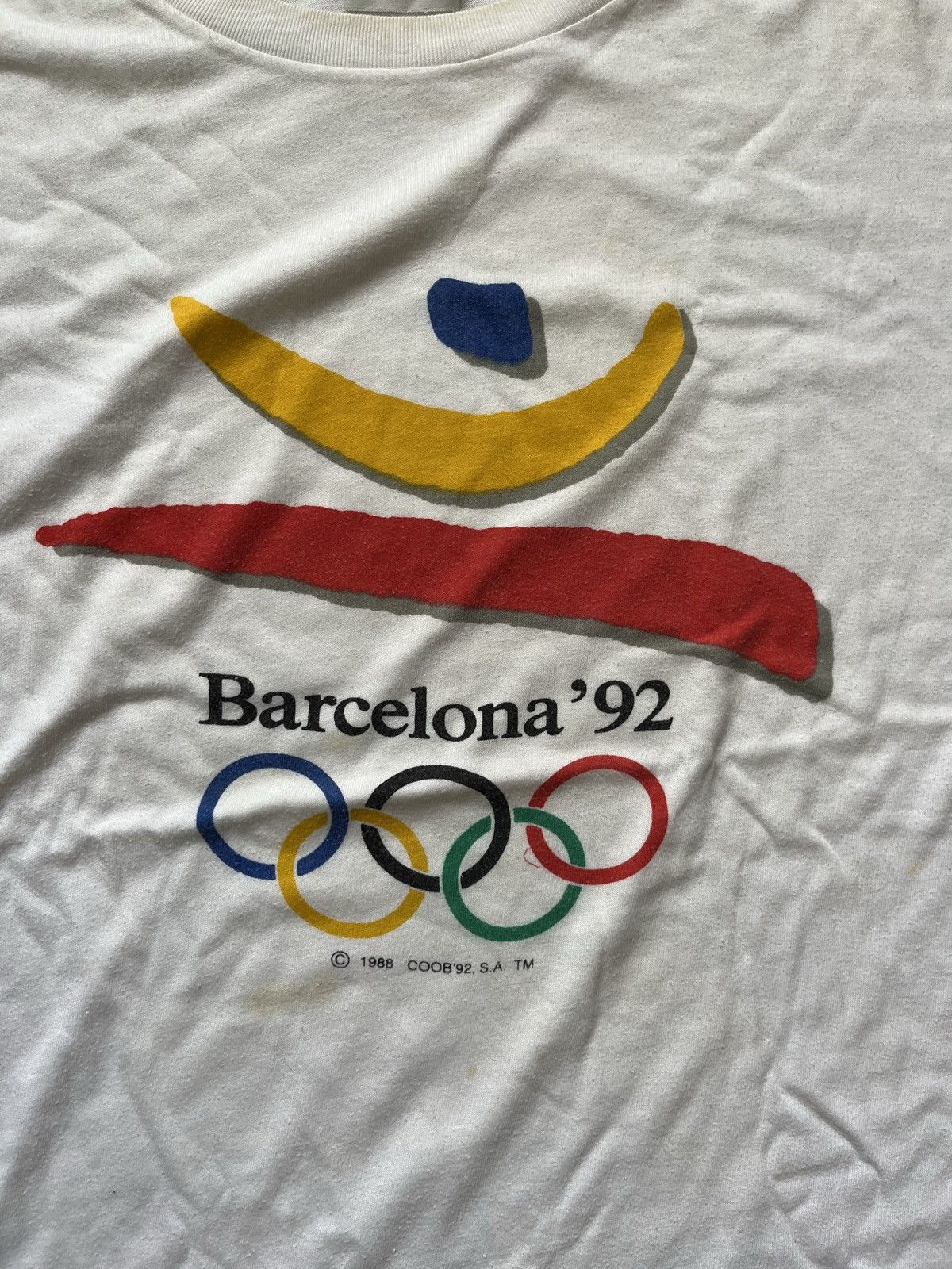 Vintage Vintage Barcelona 92 Olympic Games Logo Tee Size US XXL / EU 58 / 5 - 8 Thumbnail
