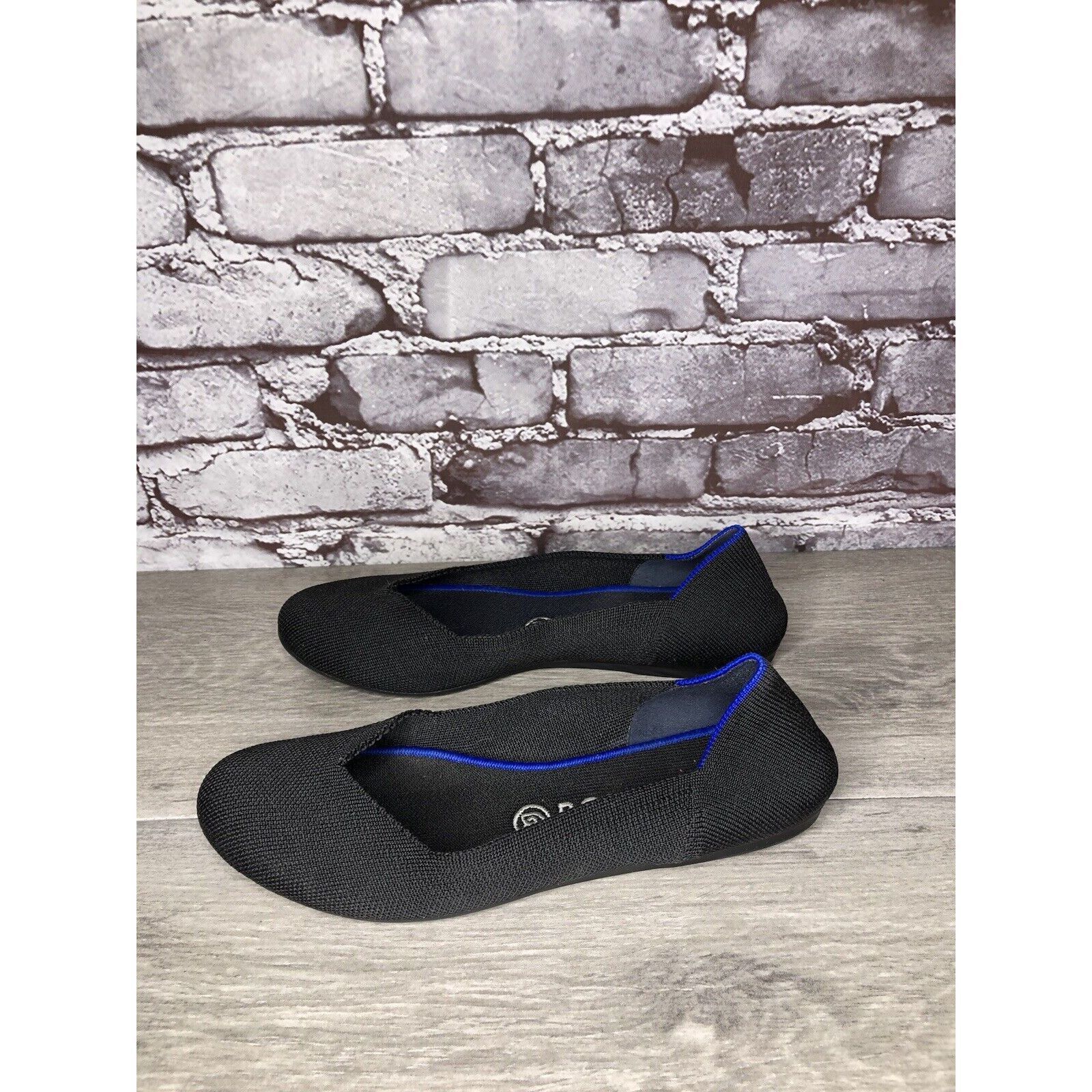 Other Rothys The Flat Black Knit Fabric Round Toe Ballet Flats Wom Size US 8.5 / IT 38.5 - 6 Thumbnail