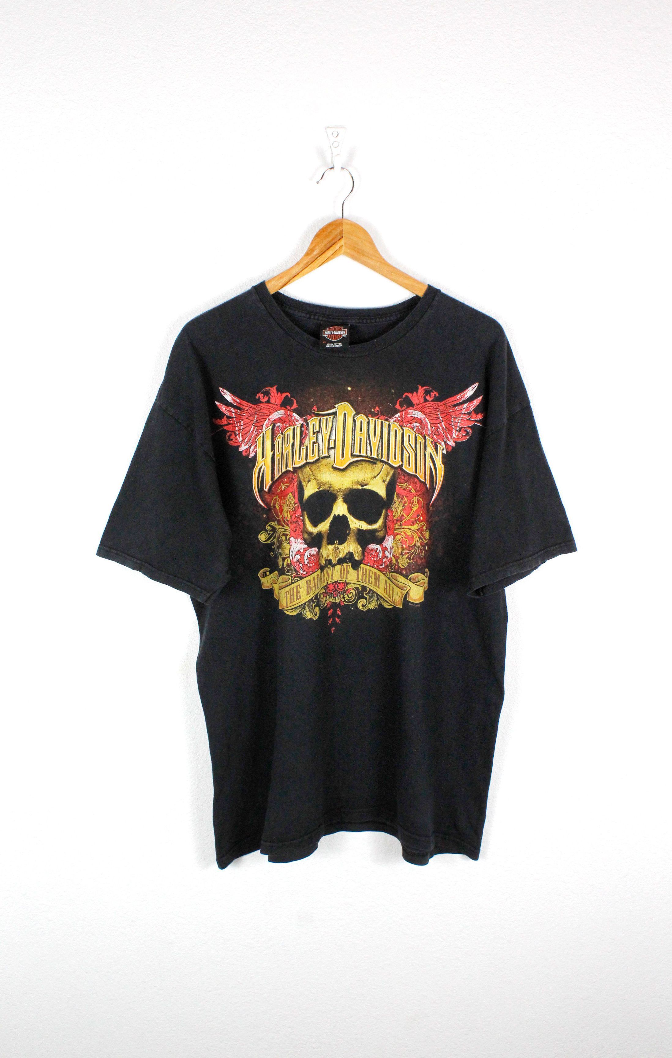 Harley Davidson × West Coast Choppers Vintage Harley Davidson Skull Logo Graphic Tee T-shirt Y2K Size US XL / EU 56 / 4 - 1 Thumbnail