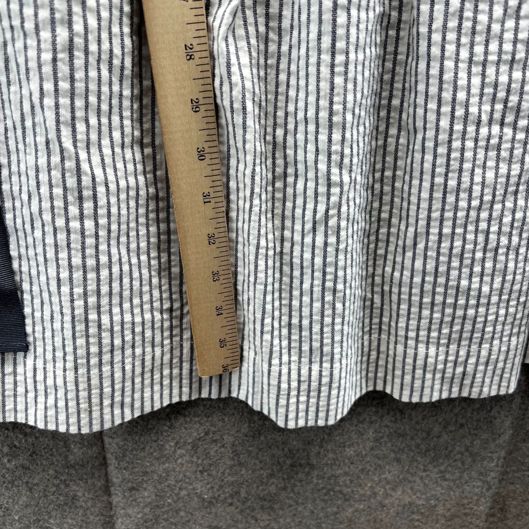 Tommy Hilfiger Tommy Hilfiger Dress Women 8 White Striped Sleeveless Cotton A-Line V-Neck Knitted Pullover Casual Party/Cocktail Travel Knee Length Size M / US 6-8 / IT 42-44 - 5 Thumbnail