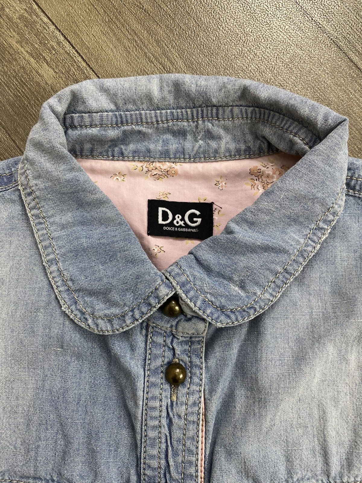 Dolce & Gabbana Luxury Dolce & Gabbana Denim Western Shirt Size XS / US 0-2 / IT 36-38 - 5 Thumbnail