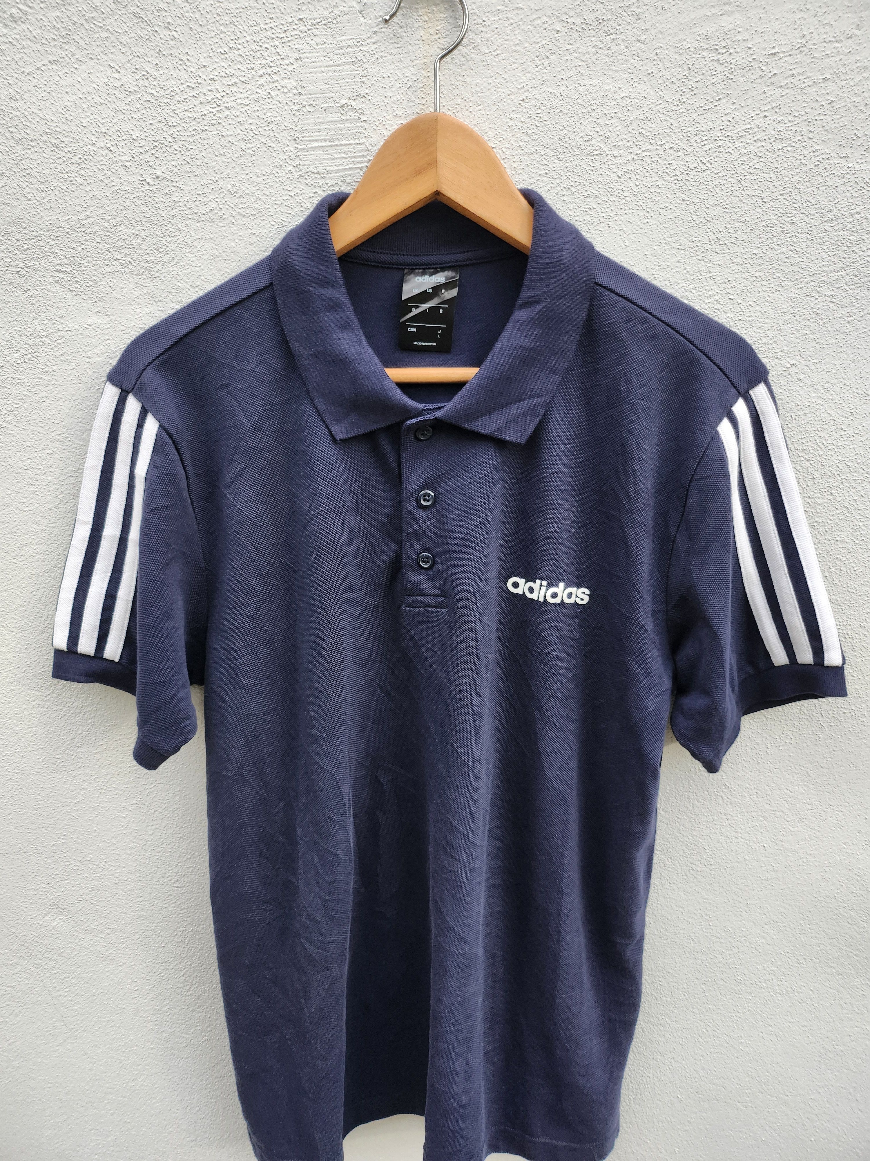 Japanese Brand 💥Adidas Japan Style Sleeve Stripes Polos Shirt Size US L / EU 52-54 / 3 - 2 Thumbnail