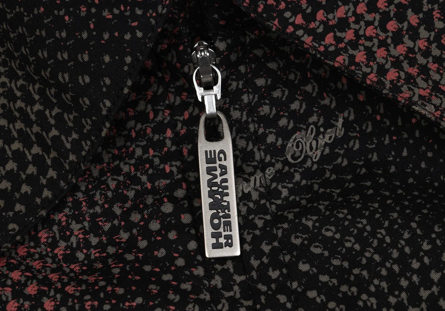 Jean Paul Gaultier Graphic Logo Print Zip Shirt Jacket in Black and Red Size US M / EU 48-50 / 2 - 4 Thumbnail