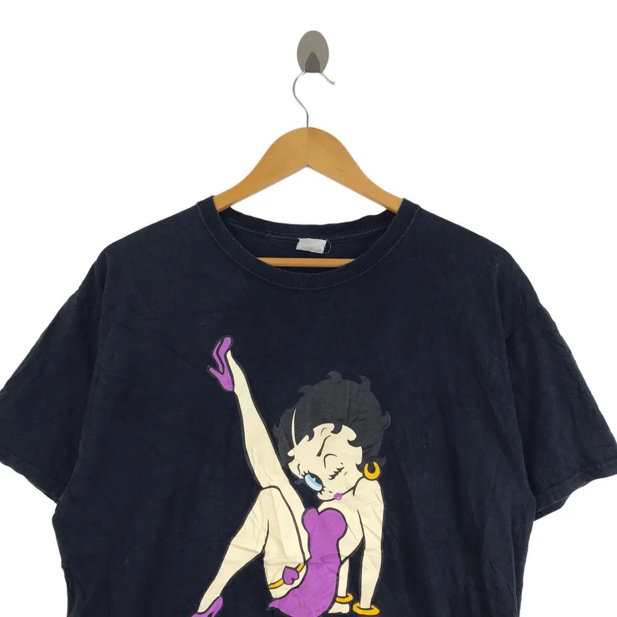 Vintage Vtg 90’ BETTY BOOP CARTOON Comic Monroe Pose Tee Shirt Size M / US 6-8 / IT 42-44 - 3 Thumbnail