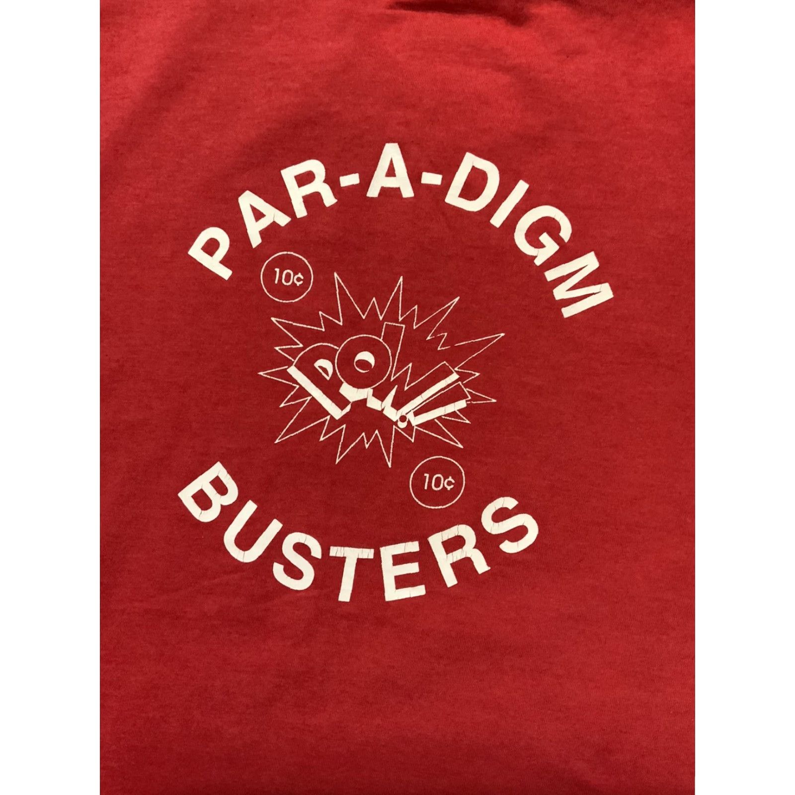 Vintage VINTAGE Fruit of the Loom Paradigm Busters Pow! 50/50 T-Shirt Sz. L Shirt Men’s 80s 90s Single Stitch 44 Chest Size US L / EU 52-54 / 3 - 2 Thumbnail