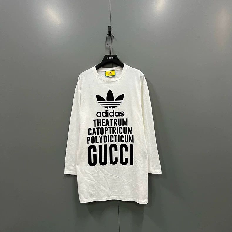 Gucci Gucci x Adidas Long Sleeve Logo Shirt - dmc Size US L / EU 52-54 / 3 - 1 Thumbnail