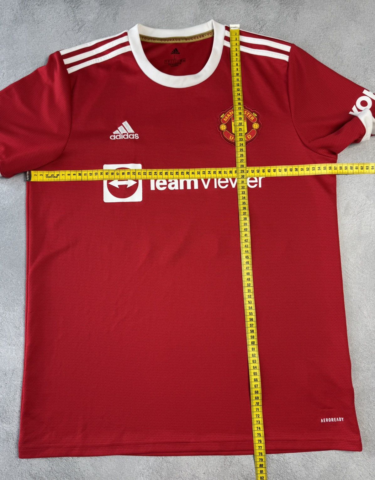 Adidas Manchester United 2021 2022 Home Shirt Adidas #25 Sancho Size US L / EU 52-54 / 3 - 18 Thumbnail