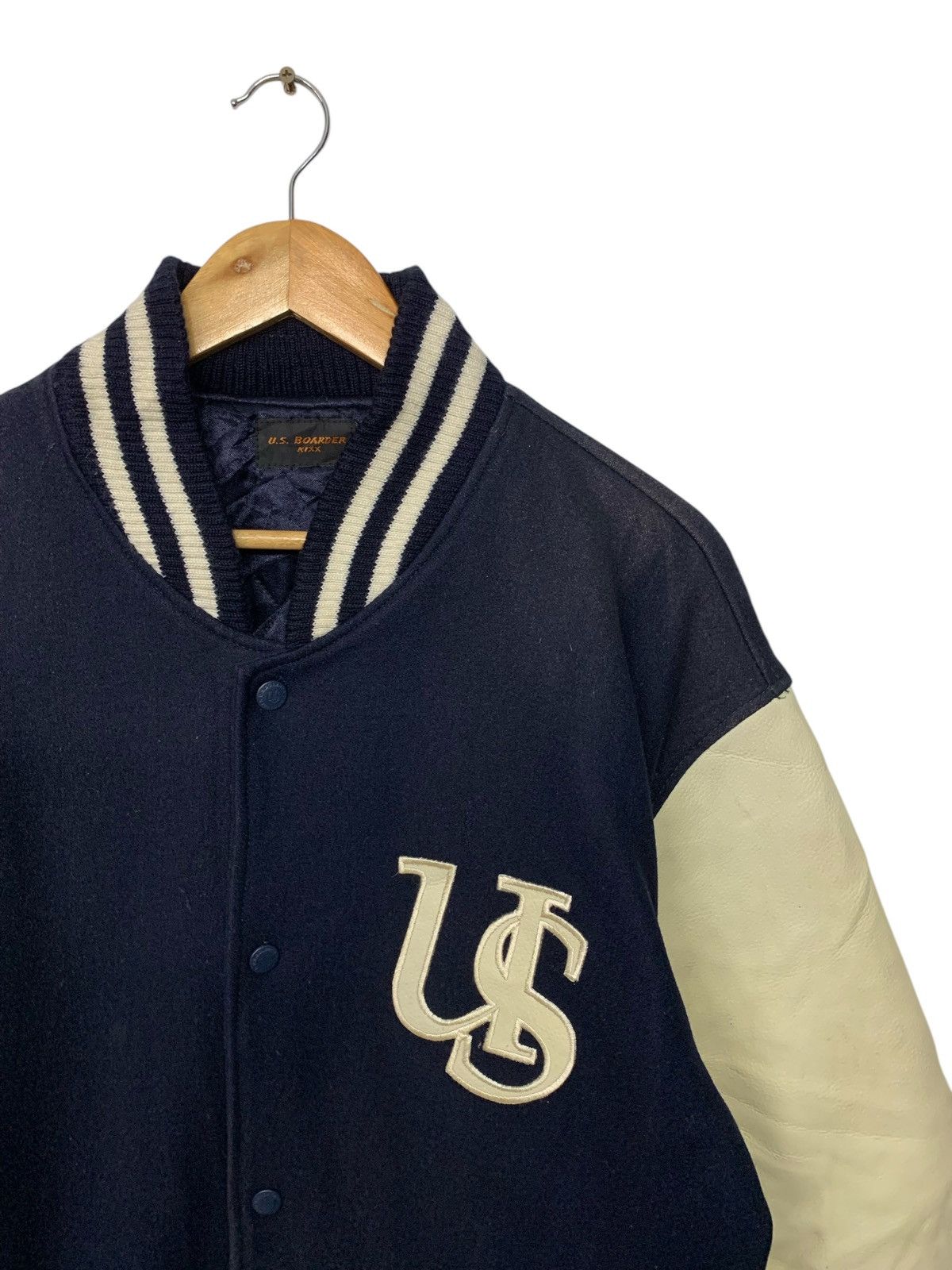 Vintage Vintage U.s Boarder Unlimited Space Varsity Leather Jacket Size US M / EU 48-50 / 2 - 8 Thumbnail