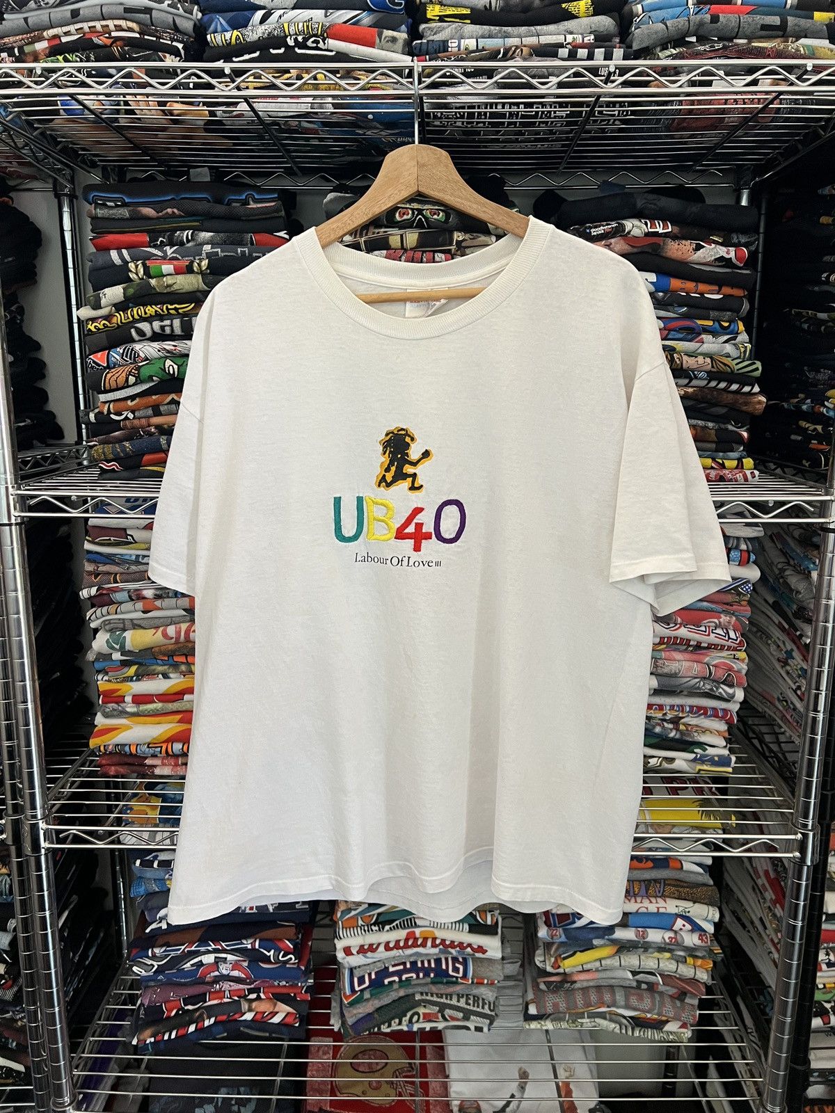 Band Tees 1998 UB40 Labour of Love III Mexico Tour Embroidered Tee Size US XL / EU 56 / 4 - 1 Thumbnail