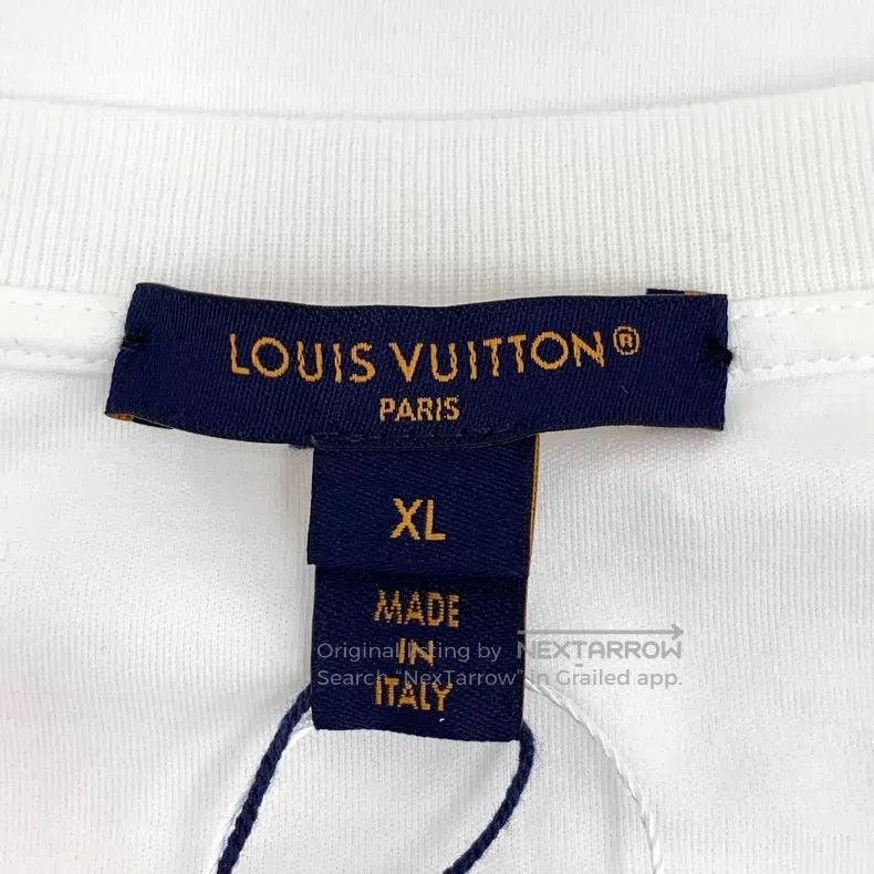 Louis Vuitton Louis Vuitton 24 White Logo Embroidered Cotton Irregular H Size XL / US 12-14 / IT 48-50 - 7 Thumbnail