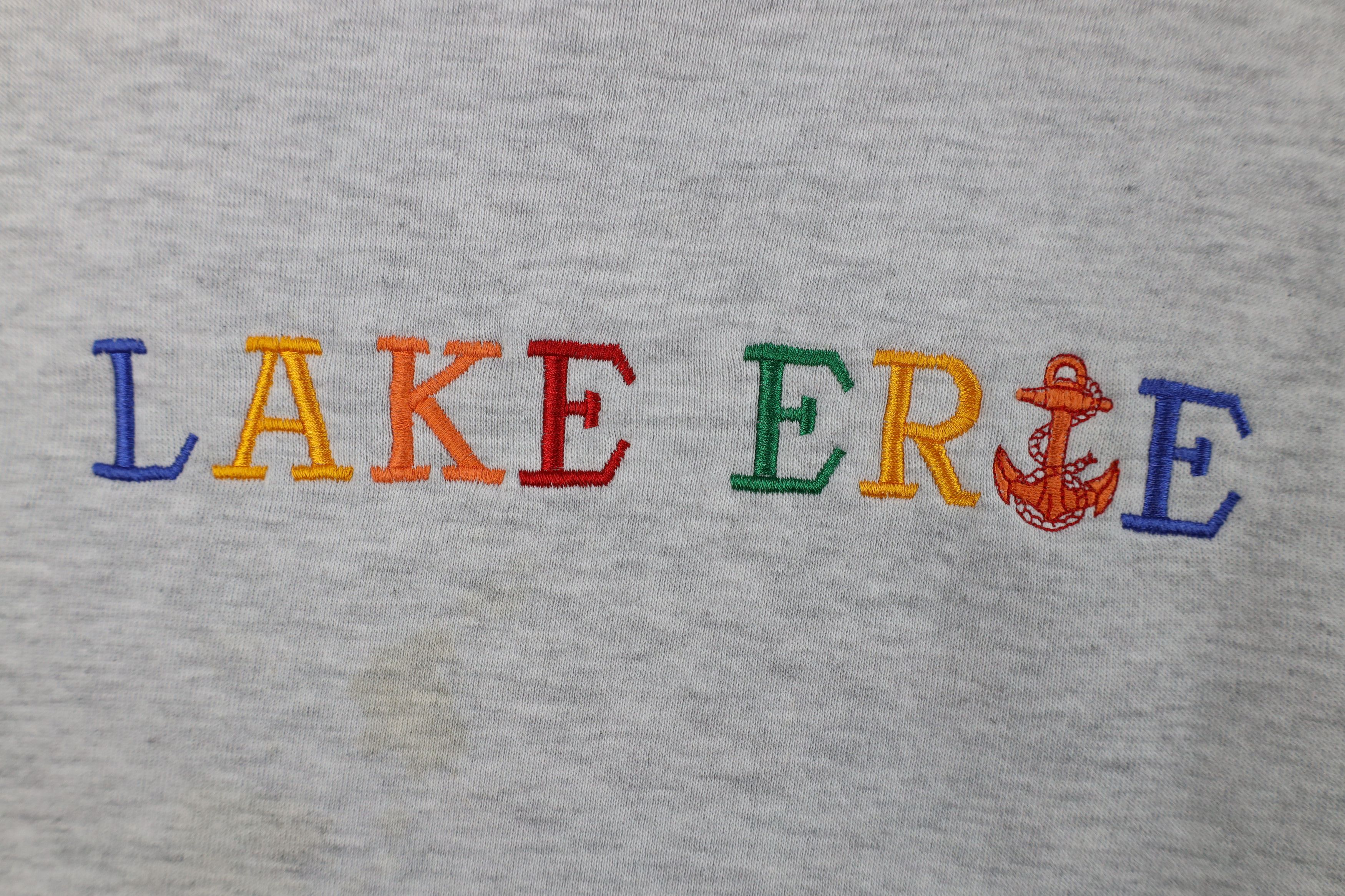 Vintage Vintage 90s Streetwear Lake Erie Boat Anchor Sweatshirt Size XL / US 12-14 / IT 48-50 - 4 Thumbnail