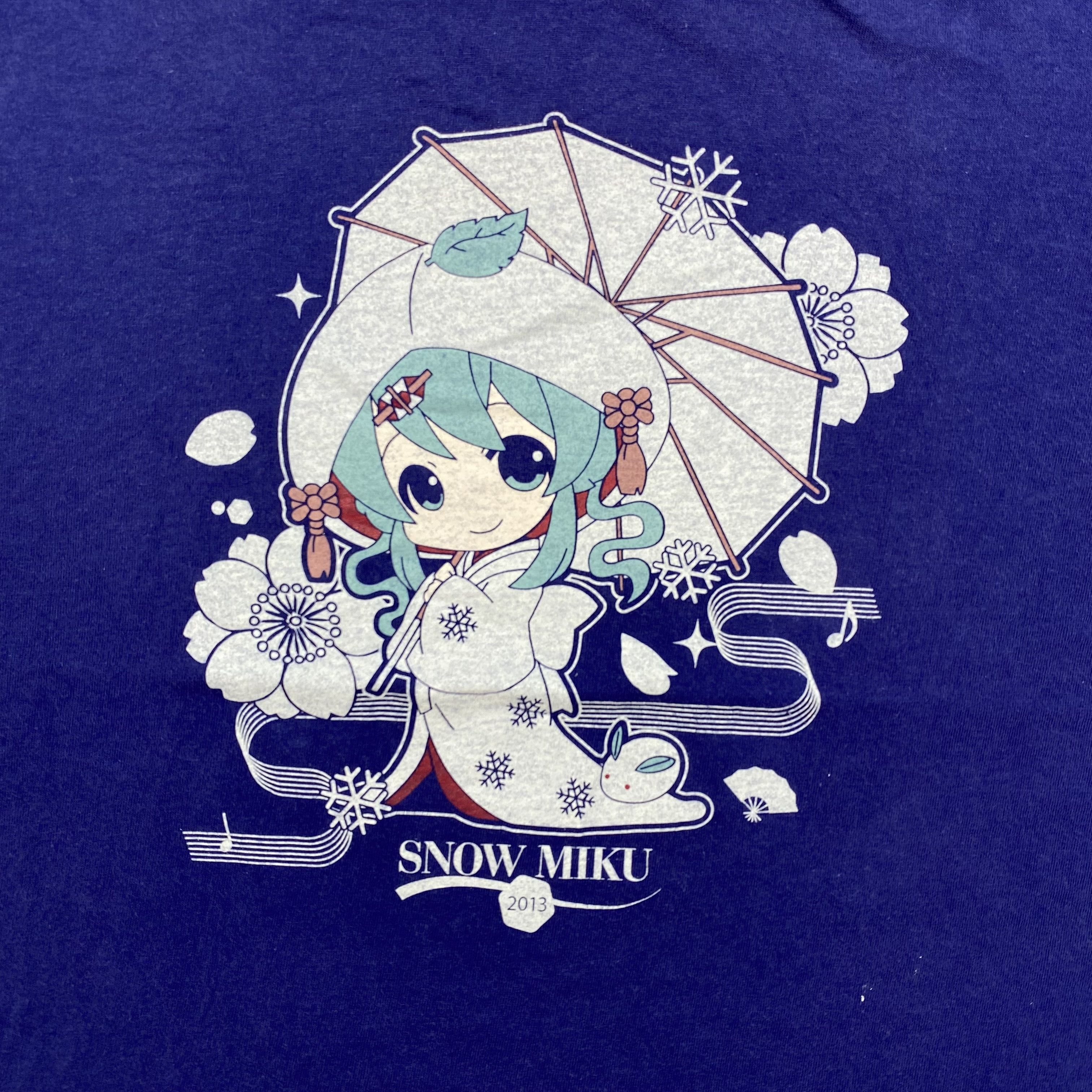 Anime Vintage Snow Miku Anime Japan Vocaloid Graphic T-Shirt -M088 Size US M / EU 48-50 / 2 - 3 Thumbnail