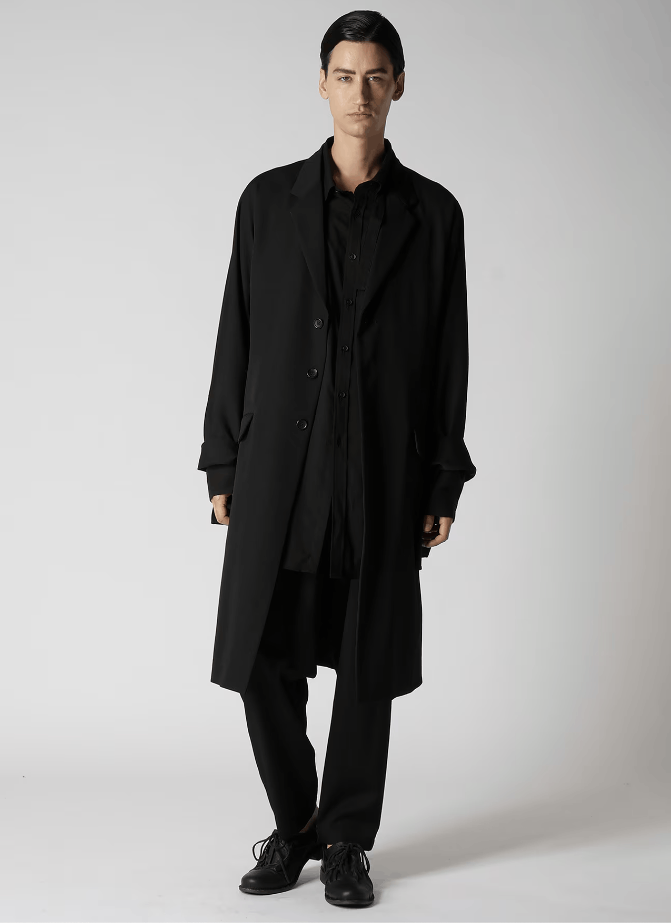 Yohji Yamamoto Yohji Yamamoto Pour Homme - TIED SLEEVE CUFF LONG JACKET Size US M / EU 48-50 / 2 - 5 Thumbnail