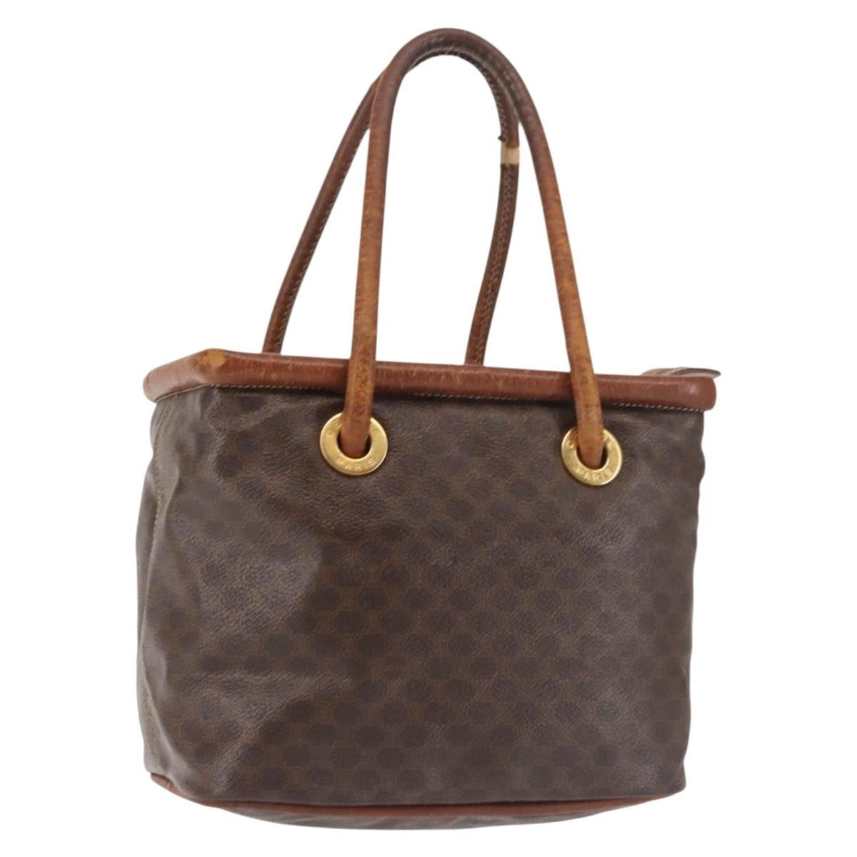 Celine CELINE Macadam Canvas Hand Bag Pvc Leather Brown Gold Size ONE SIZE - 1 Thumbnail