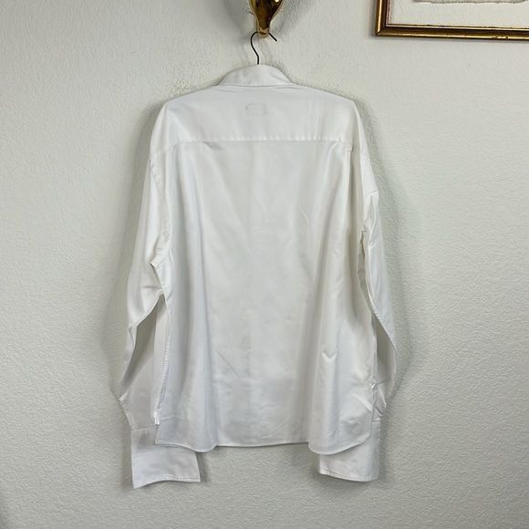 Giorgio Armani Giorgio Armani White Button Down Textured Shirt Size US XXL / EU 58 / 5 - 4 Thumbnail