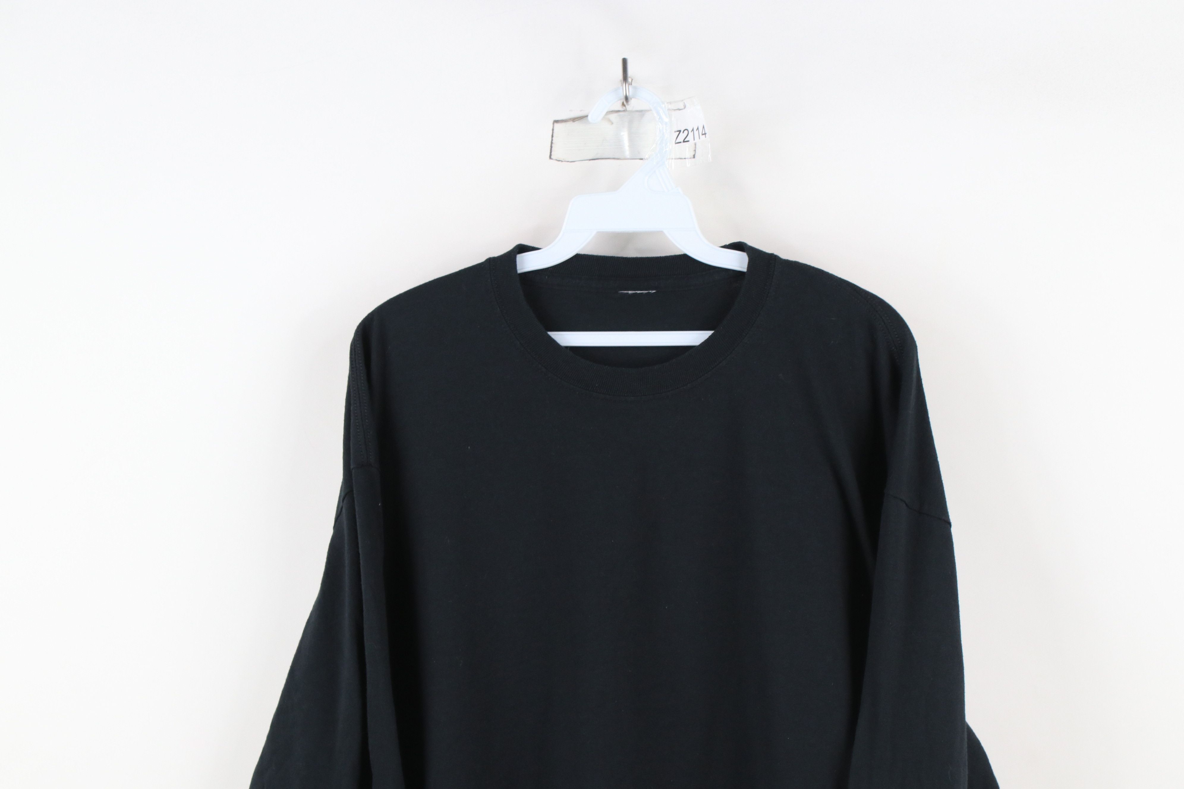 Vintage Vintage 90s Streetwear Long Sleeve T-Shirt Black Cotton Size US XL / EU 56 / 4 - 2 Thumbnail