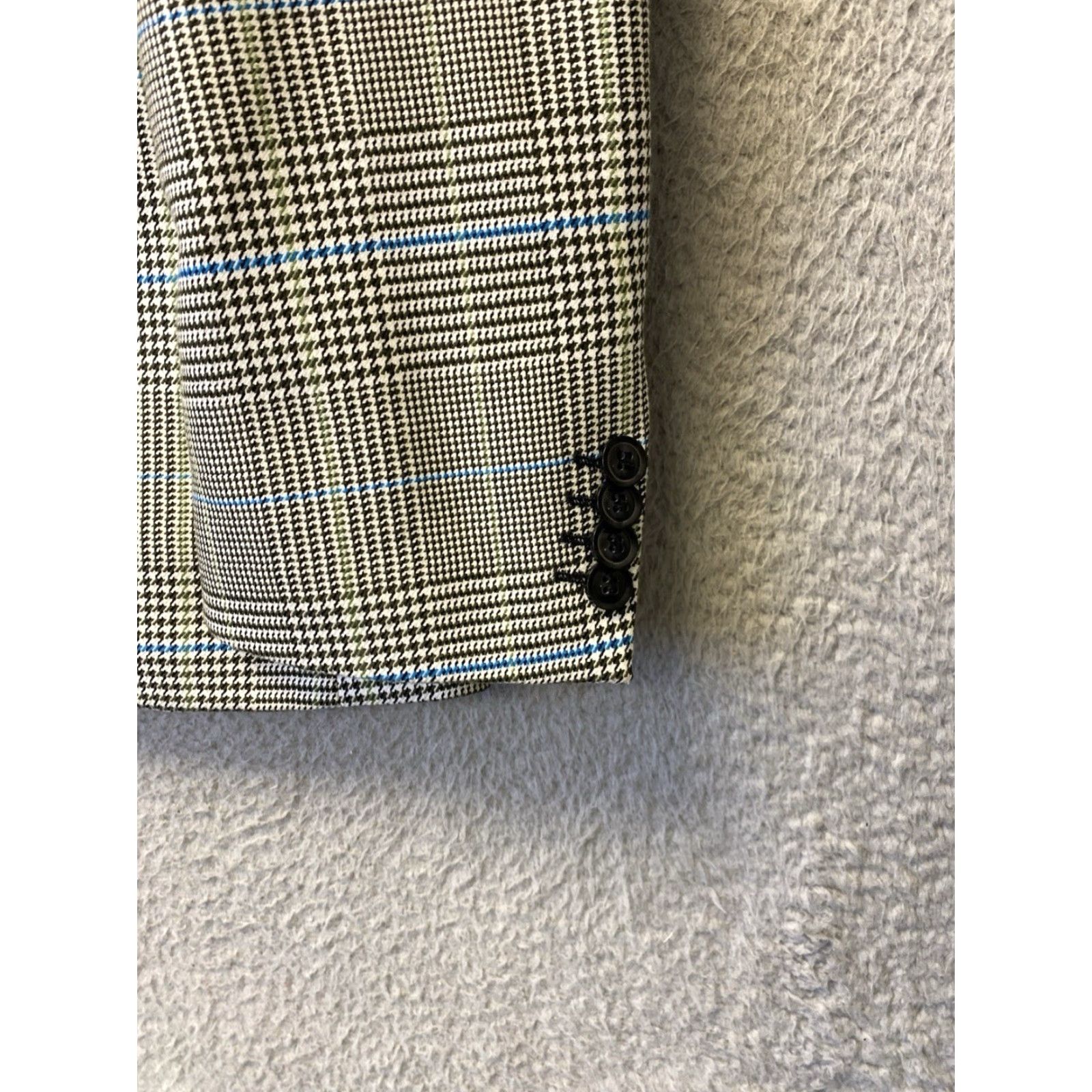 Topman TOPMAN Blazer Men 46R Houndstooth Plaid Regular Fit One-Button Jacket /132-2 Size 46R - 3 Thumbnail