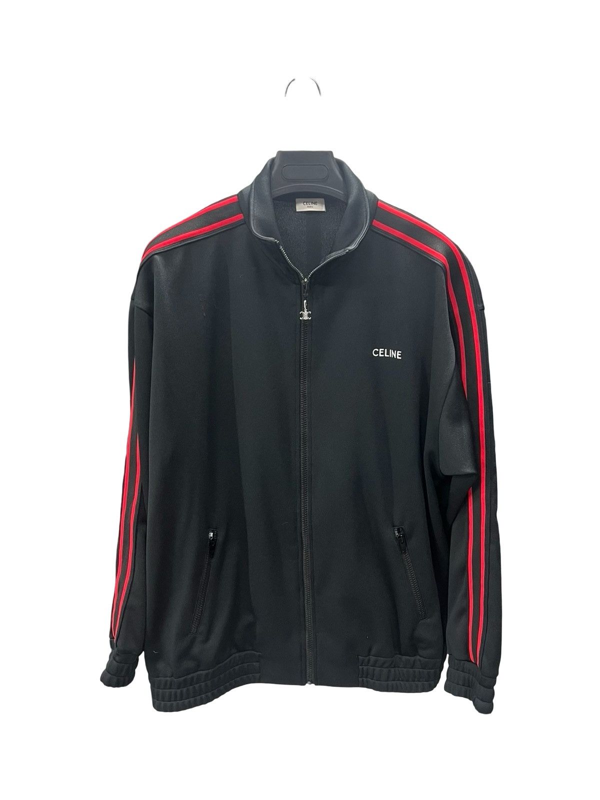 Celine Celine Homme logo-embroidered striped track jacket Size US L / EU 52-54 / 3 - 1 Thumbnail
