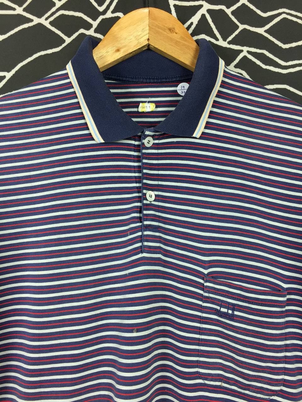 Alfred Dunhill × Vintage Vtg Retro Dunhill Single Pocket Stitch Polo Tee Size US M / EU 48-50 / 2 - 3 Thumbnail