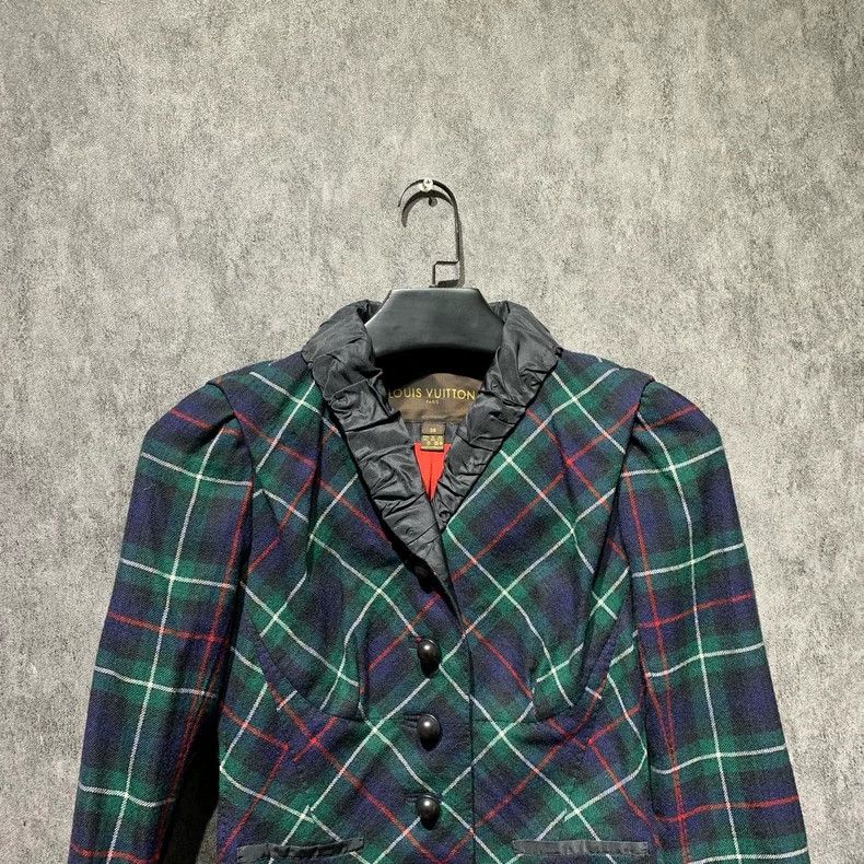 Louis Vuitton Louis Vuitton Rare Teal Plaid Fully Lined Jacket 2501-Nexta Size XS / US 0-2 / IT 36-38 - 5 Thumbnail