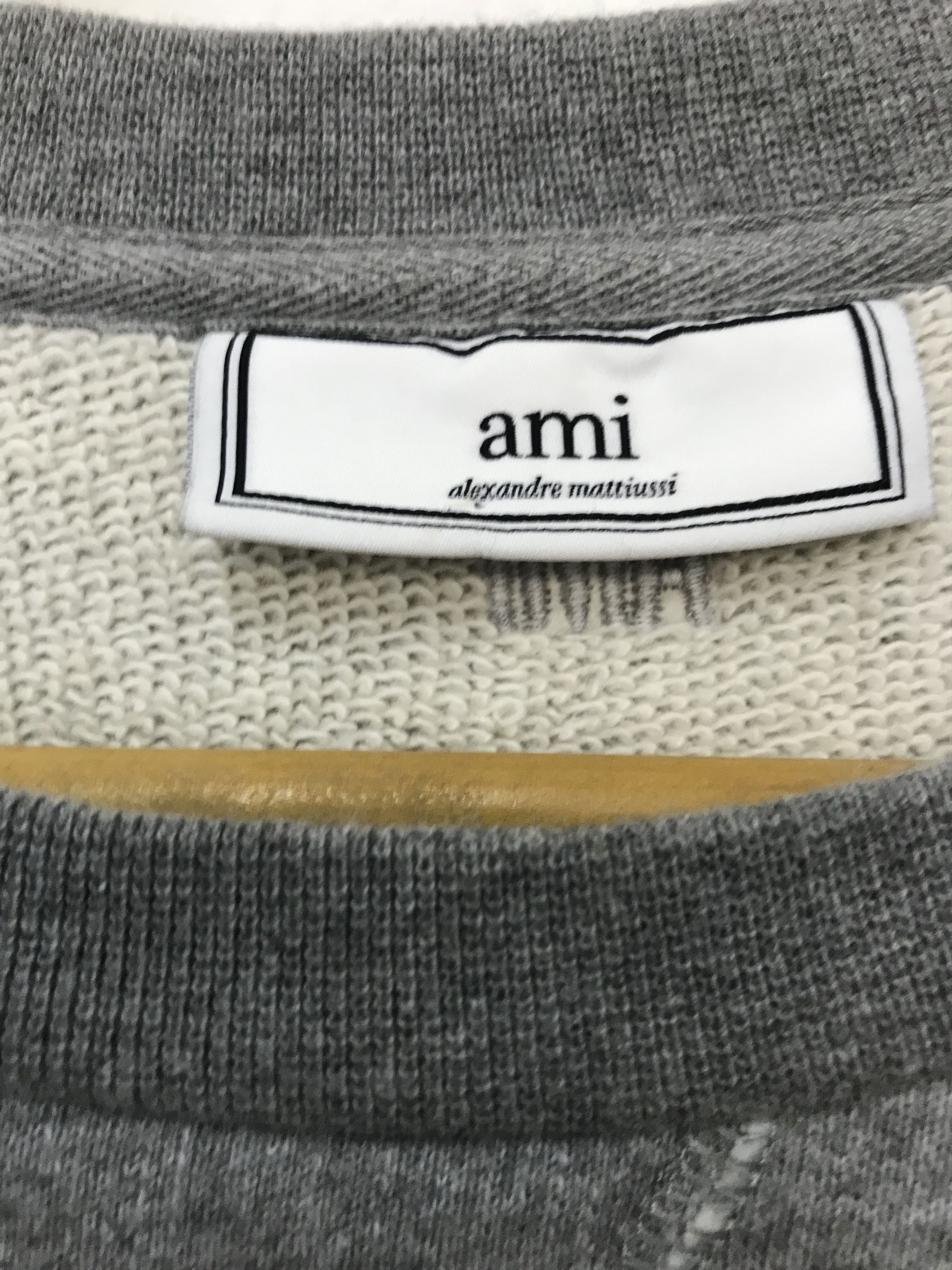 AMI Ami Paris Heart Gray Sweatshirt Size US S / EU 44-46 / 1 - 5 Thumbnail