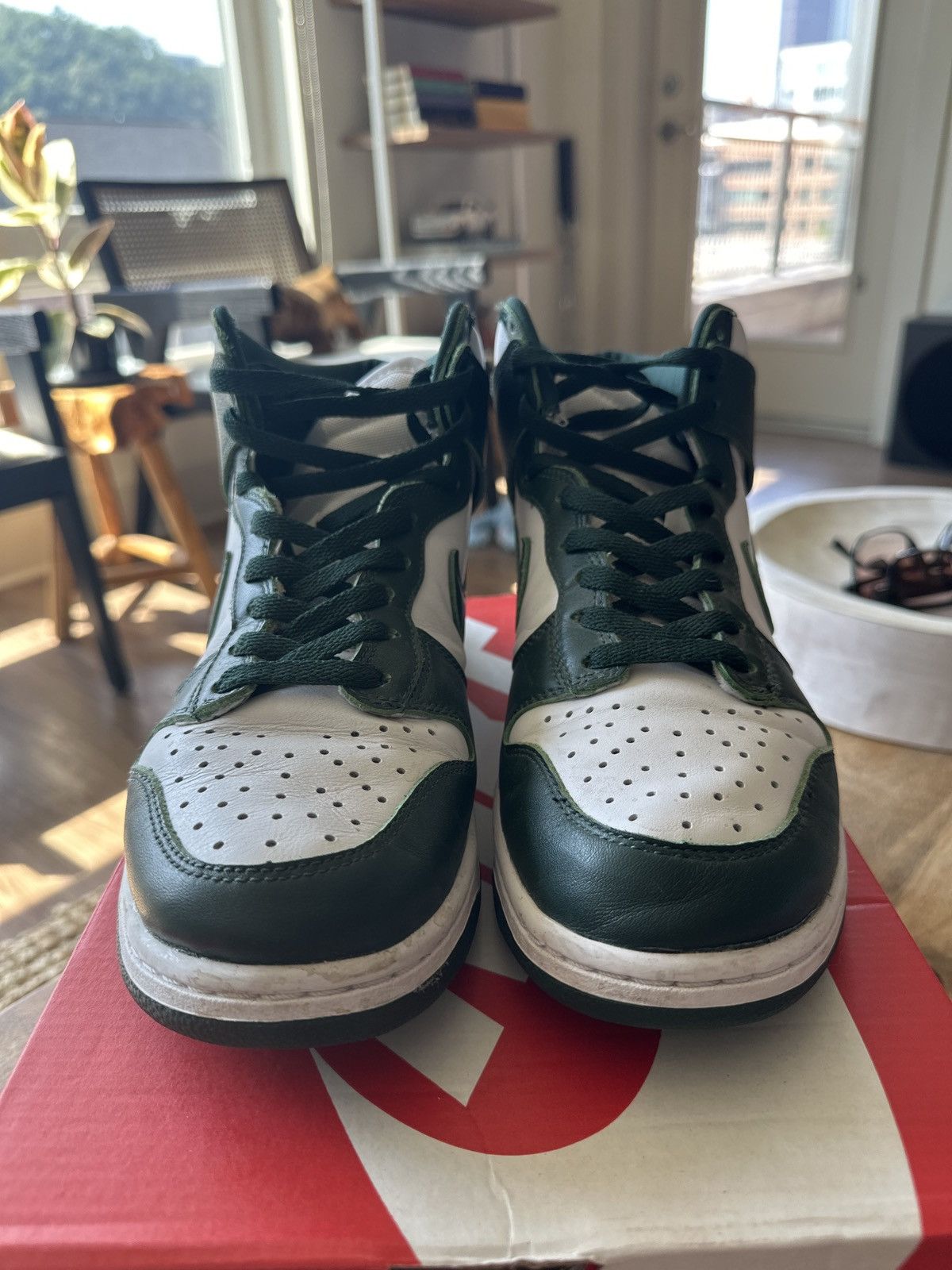 Nike Nike Dunk High Spartan Green Size US 9 / EU 42 - 4 Thumbnail