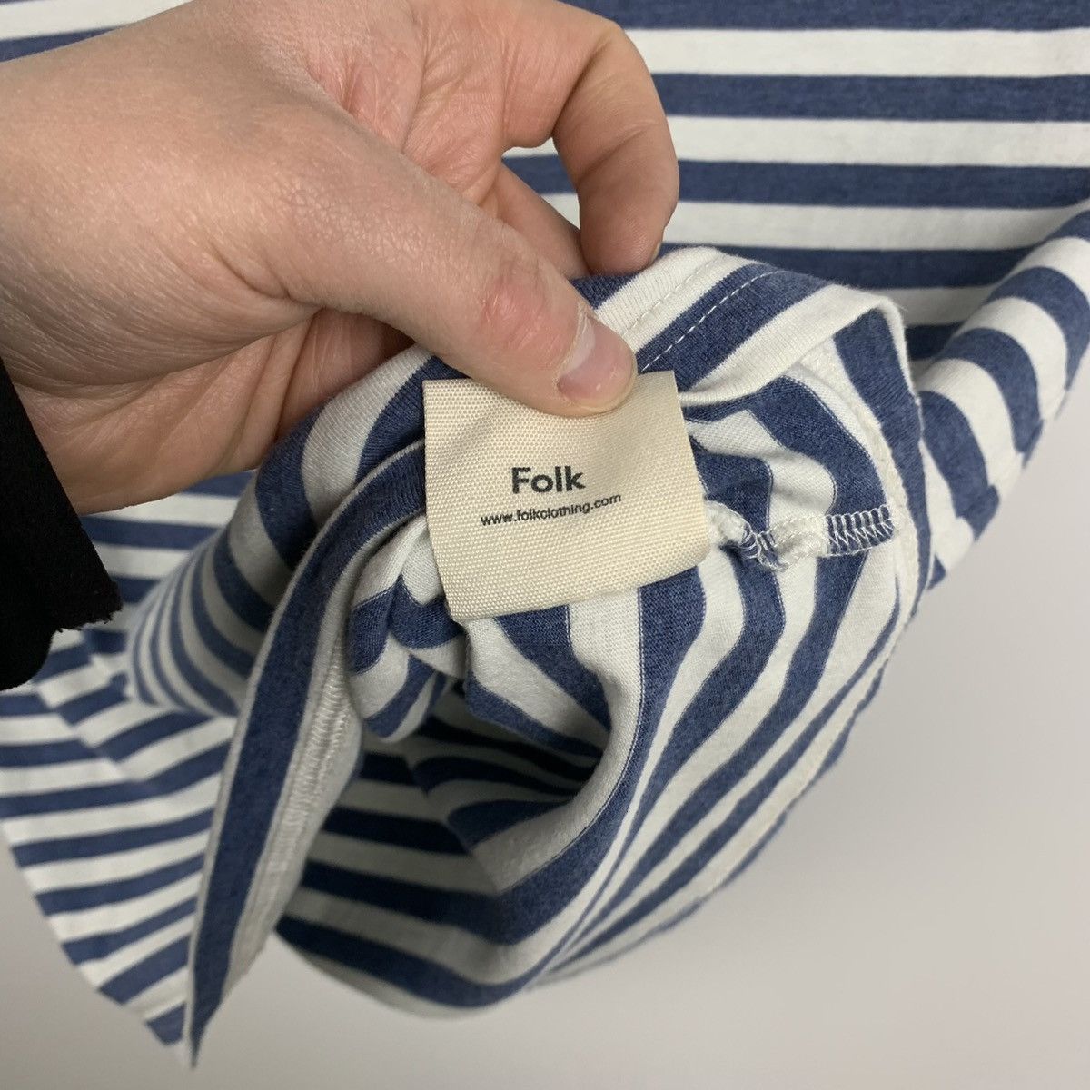 Folk Folk Striped Tee Men’s Size M White Blue Size US M / EU 48-50 / 2 - 6 Thumbnail