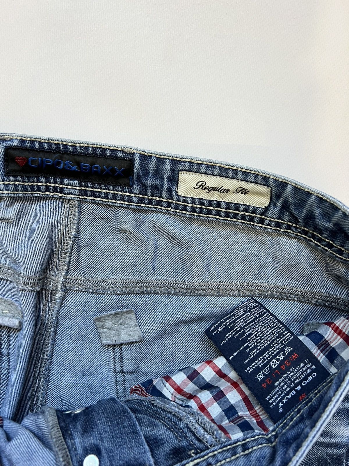 If Six Was Nine Japanese Brand - CIPO&BAXX Multi Pocket Jeans Pants Distress Size US 34 / EU 50 - 9 Thumbnail