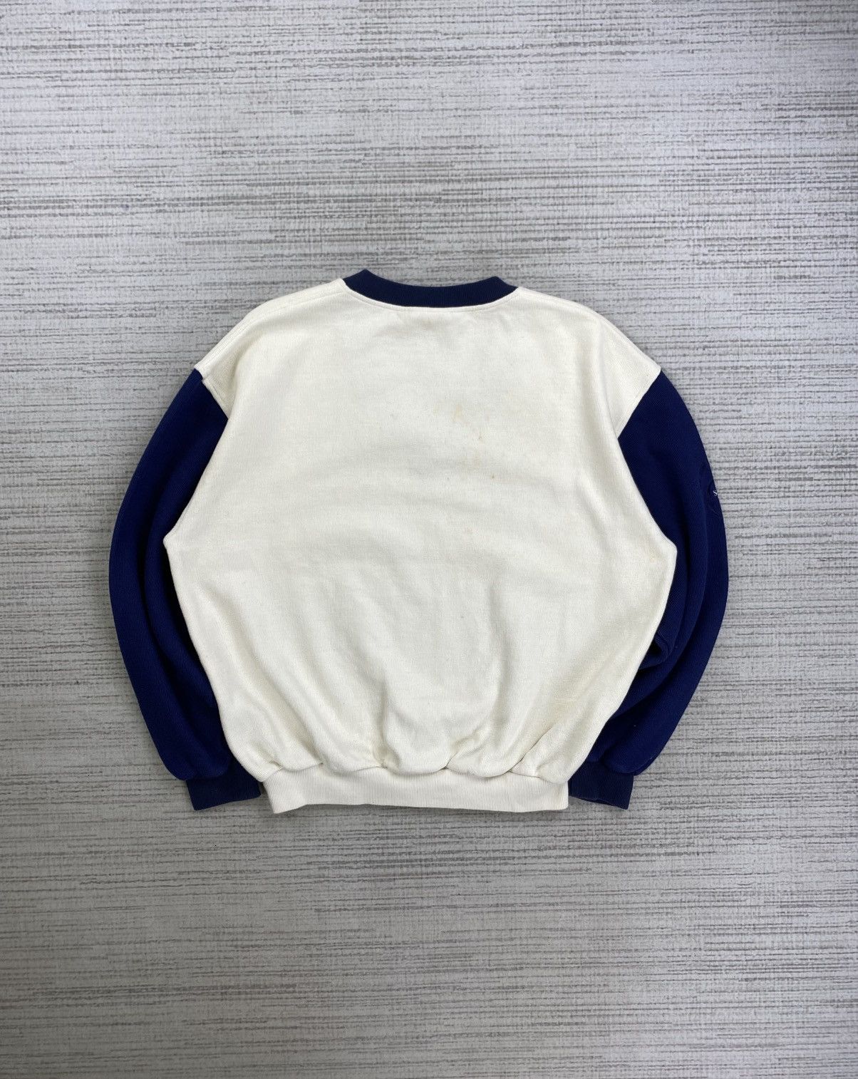Sergio Tacchini Vintage 90s Sergio Tacchine V-Neck Longsleeve Sweatshirt Size US L / EU 52-54 / 3 - 2 Thumbnail