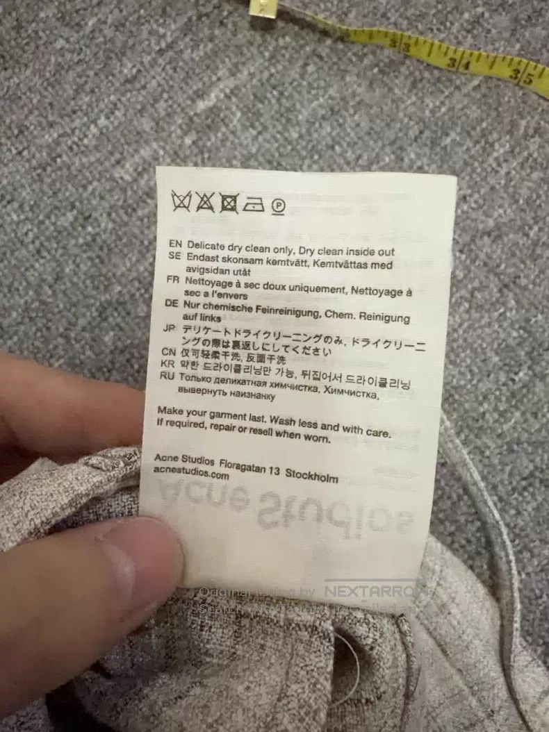 Acne Studios Acne Studios SS22 plaid tie waist casual long pants, beige Size 42" / US 20 - 5 Thumbnail