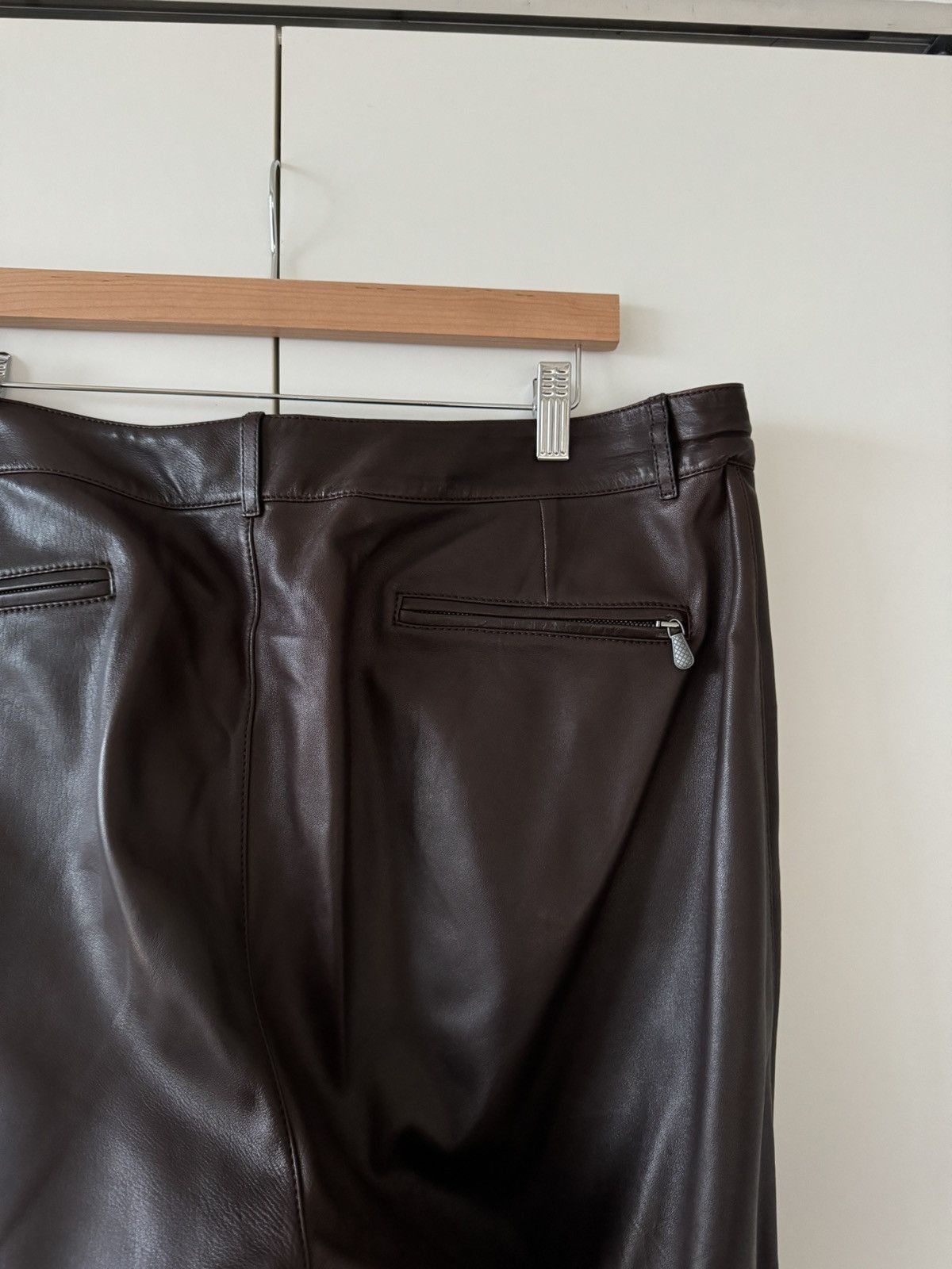 Bottega Veneta FW12 Brown Leather Pants 52 Size US 36 / EU 52 - 9 Thumbnail