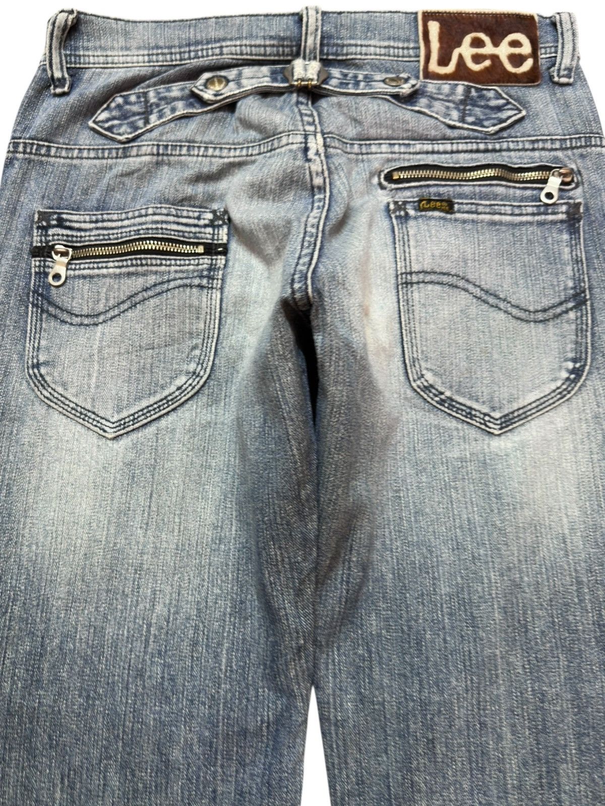Lee Vintage Lee Cowboys Buckle Back Faded Denim Size US 30 / EU 46 - 6 Thumbnail