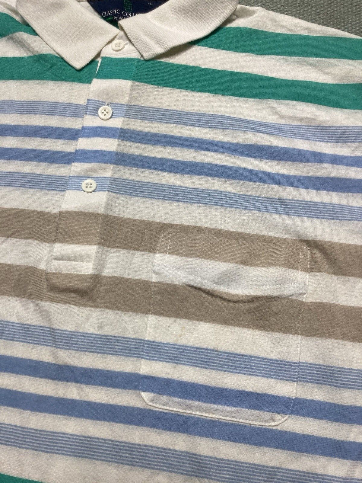 Vintage Vintage 80s polo shirt striped soft golf Van Heusen large Size US L / EU 52-54 / 3 - 4 Thumbnail