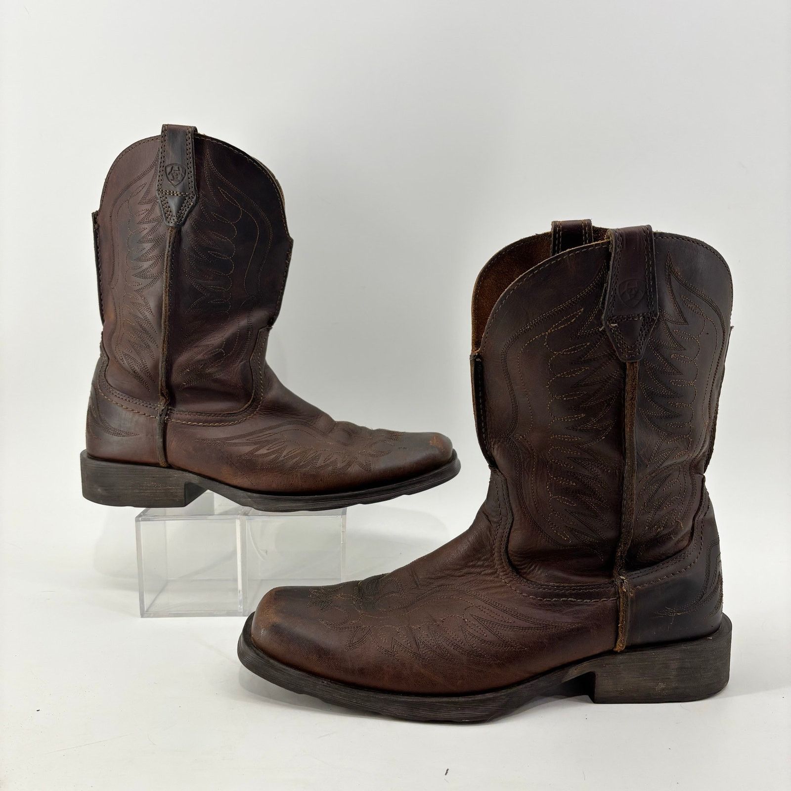 Ariat Ariat Boots Mens Size 10.5 D Brown Leather Western SquareToe Size US 10.5 / EU 43-44 - 9 Thumbnail