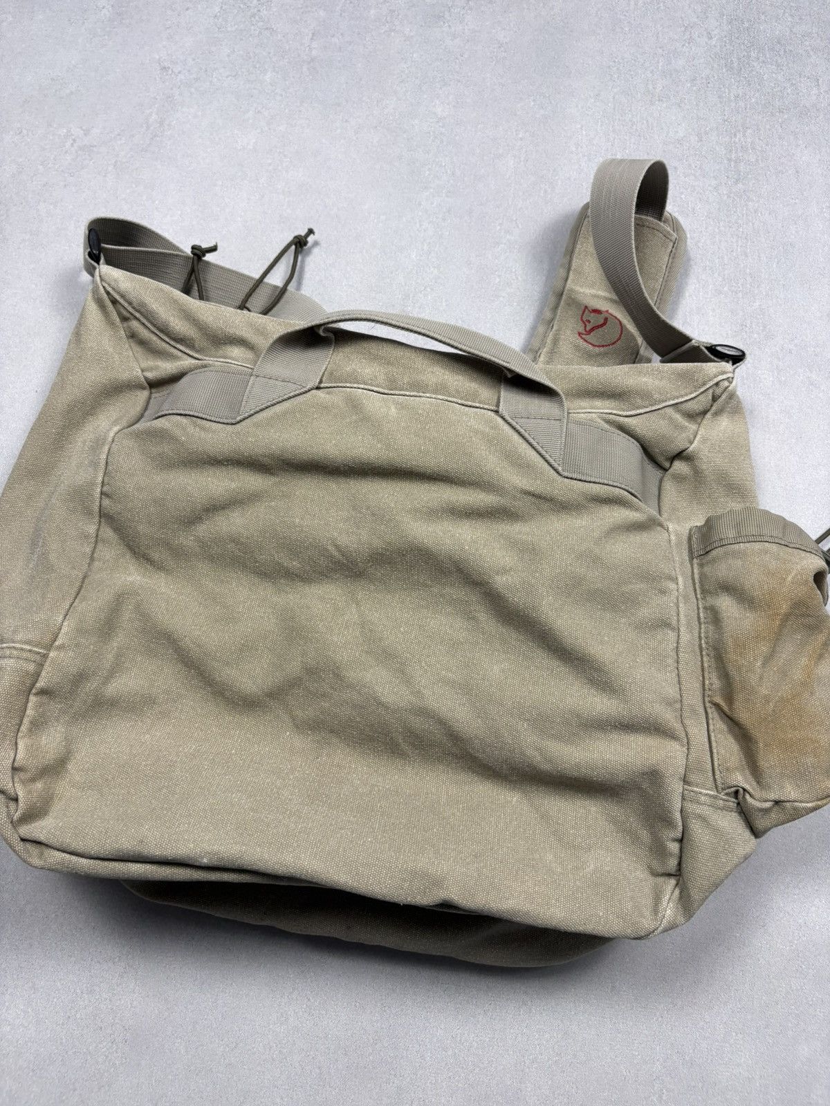 Fjallraven Fjällräven Canvas Shoulder Messenger Bag Beige Vintage Y2K Size ONE SIZE - 9 Thumbnail