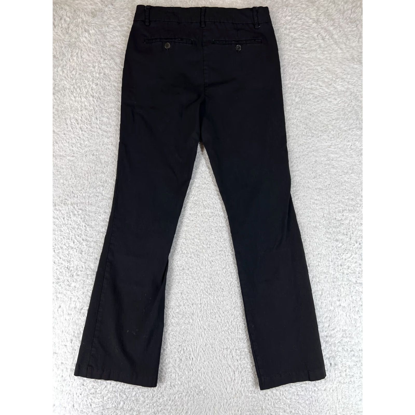 Vintage Sapphire Red Brand Womens Pants Chino Flared Cotton Blend Mid Rise Casual 9 Black Size 30" / US 8 / IT 44 - 2 Thumbnail