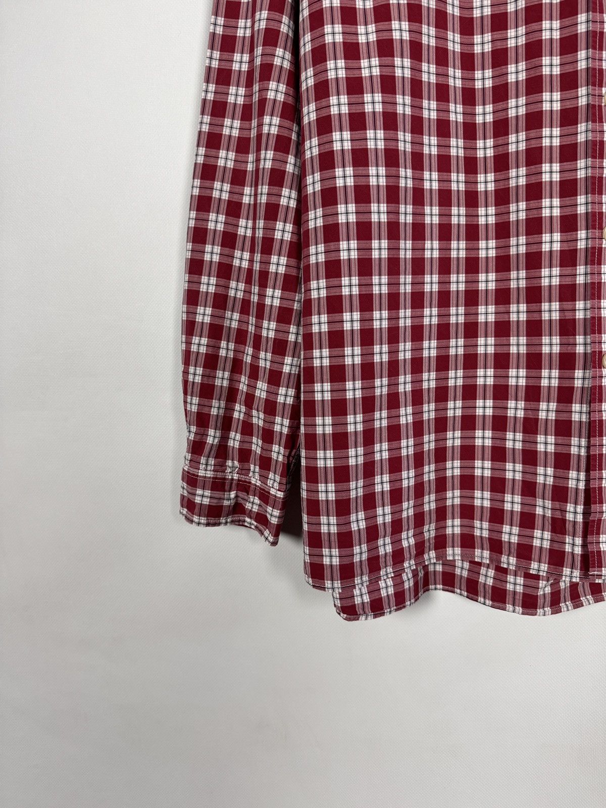 Lacoste Men’s Lacoste Long Sleeve Plaid Shirt Button Up Regular Fit Size US XL / EU 56 / 4 - 4 Thumbnail