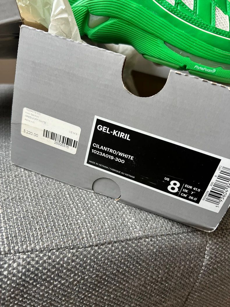 Kiko Kostadinov Kiko Kostadinov Asics Gel-Kiril White and green running sho Size US 8.5 / EU 41-42 - 8 Thumbnail