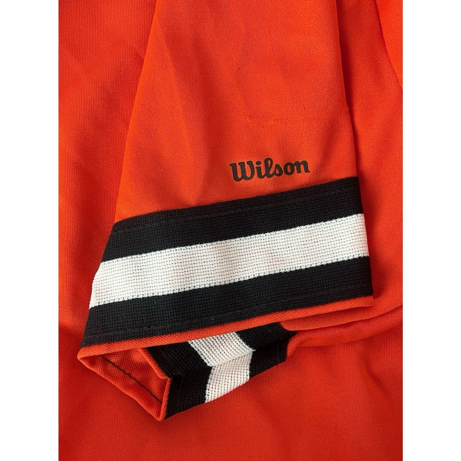 Wilson VINTAGE Wilson T-Shirt Mens L Orange 90s USA Made Short Sleeve V-Neck NOS NWT Athletic Tee Shirts Size US L / EU 52-54 / 3 - 6 Thumbnail