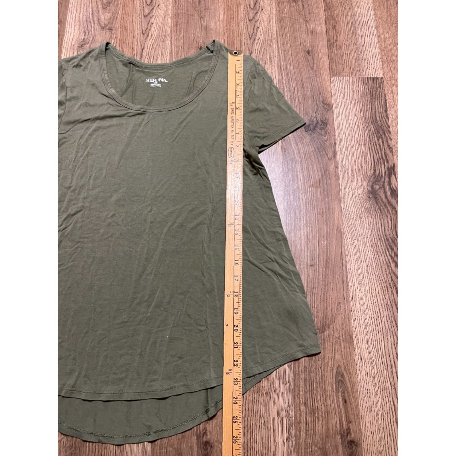 Merona Merona Shirt Women XS Green Short Sleeve Scoop Neck T-Shirt Casual XS Regular Solid 2000s? Size XS / US 0-2 / IT 36-38 - 7 Thumbnail