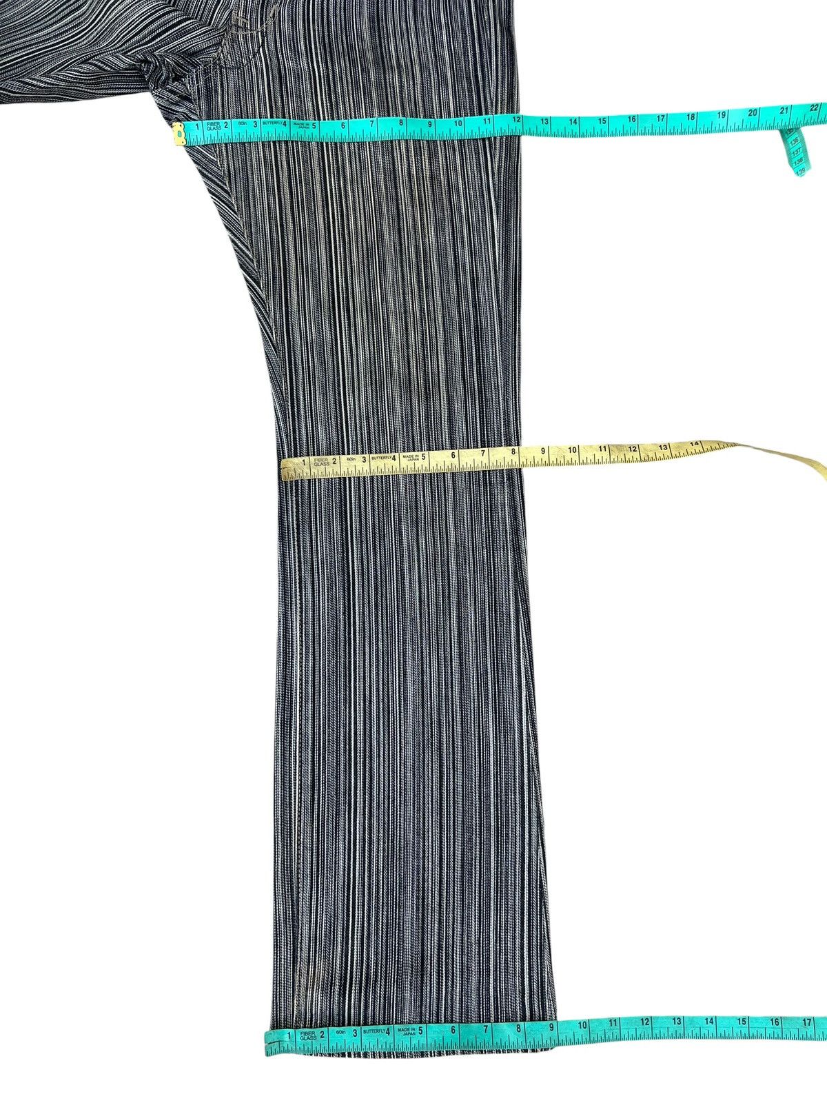 Schlussel BLUE WAY Japan Striped Flare Jeans Size US 30 / EU 46 - 5 Thumbnail