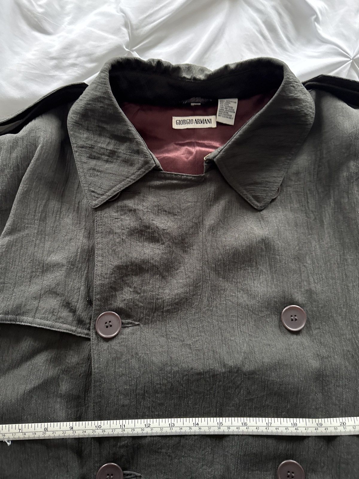 Giorgio Armani Giorgio Armani Double Breasted Coat Size US XXL / EU 58 / 5 - 1 Thumbnail