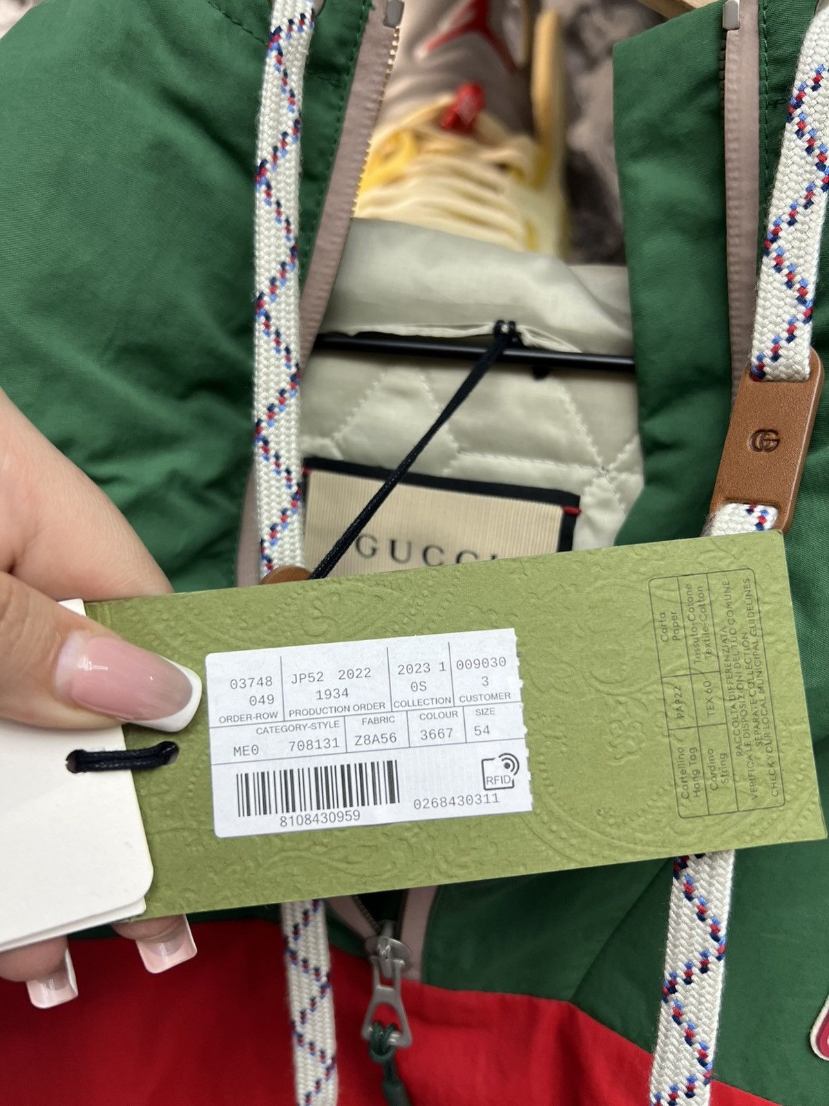 Gucci Gucci Anorak Web Logo Jacket Size US XXL / EU 58 / 5 - 9 Thumbnail