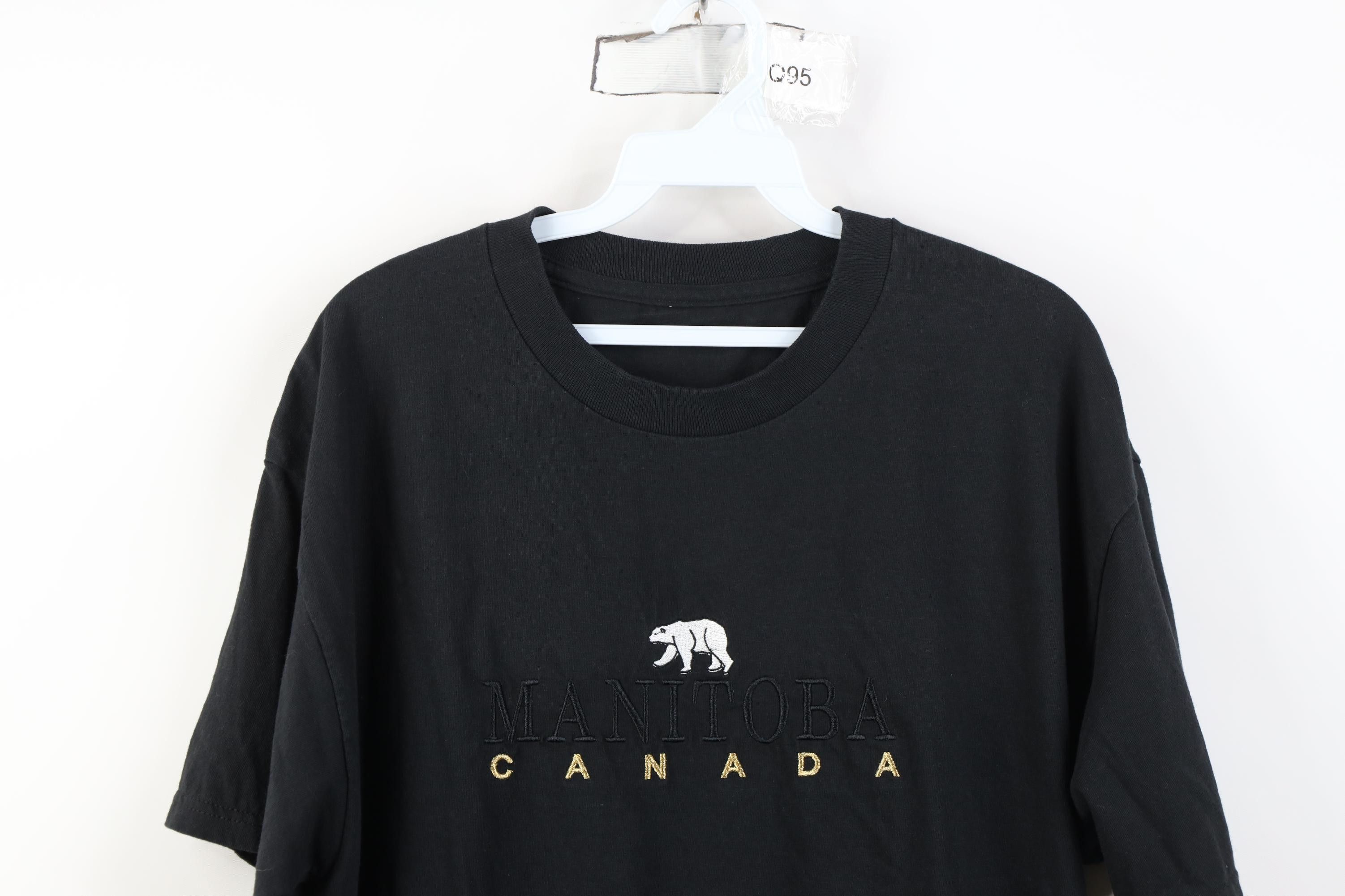 Vintage Vintage 90s Streetwear Manitoba Canada Polar Bear T-Shirt Size US L / EU 52-54 / 3 - 2 Thumbnail