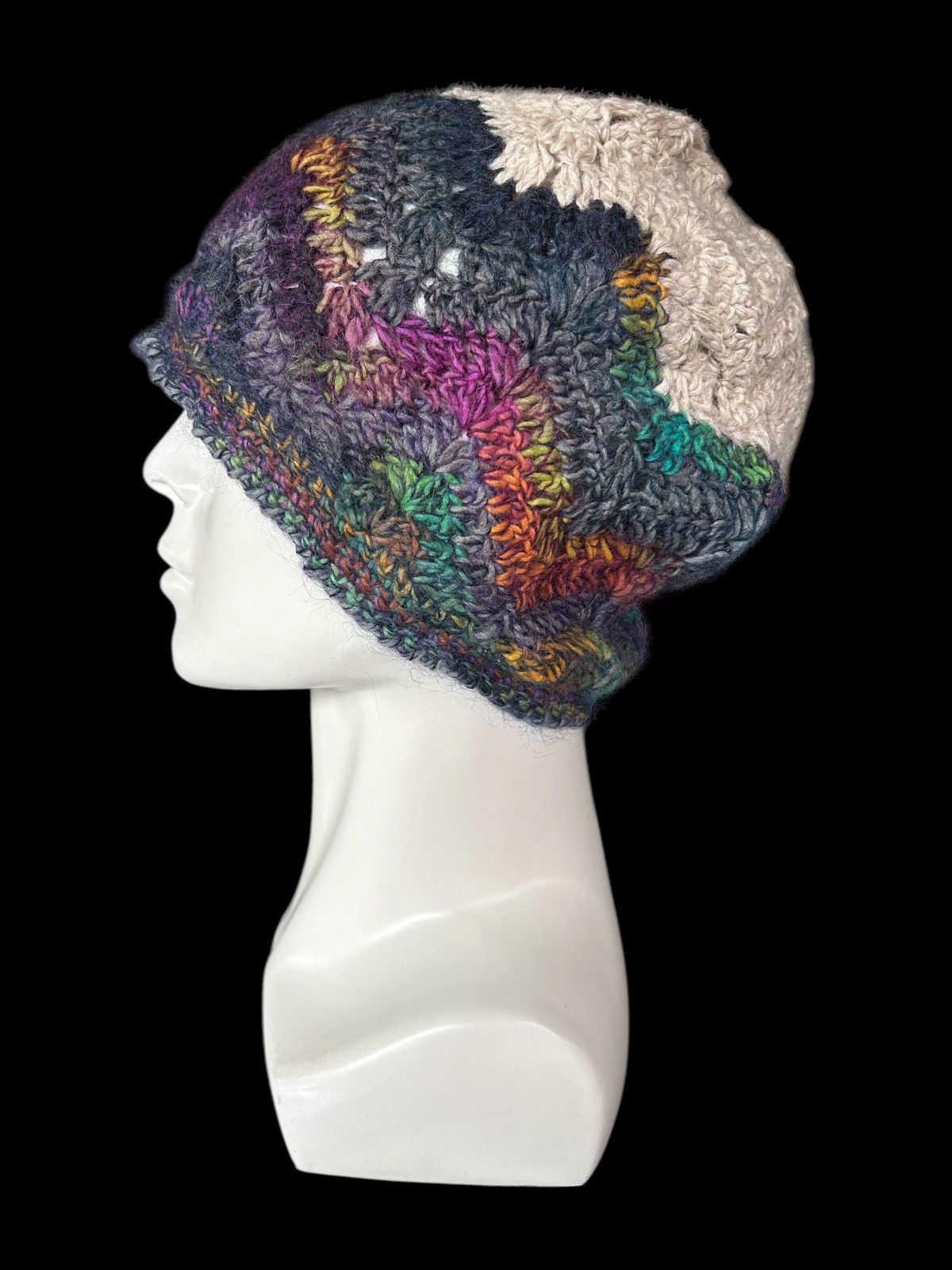 Japanese Brand × Kapital × Vintage Crochet Knitted Handmade big Beanie Hats Rare Size ONE SIZE - 1 Thumbnail
