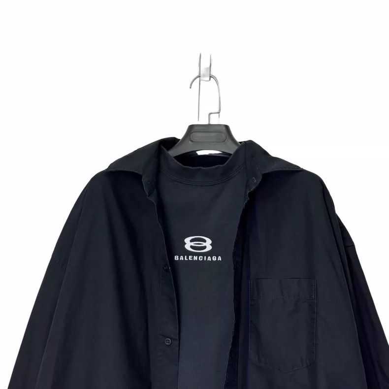Balenciaga Balenciaga Ripped fake two-piece laminated shirt Size US S / EU 44-46 / 1 - 4 Thumbnail
