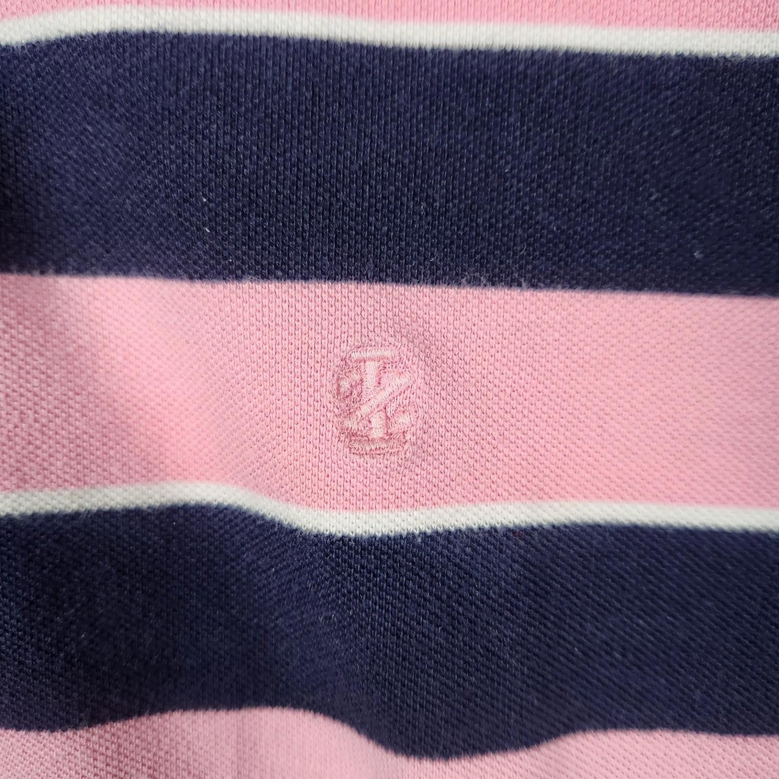 Izod Izod Striped Polo Shirt Pink Blue Mens Size Large Size US L / EU 52-54 / 3 - 3 Thumbnail
