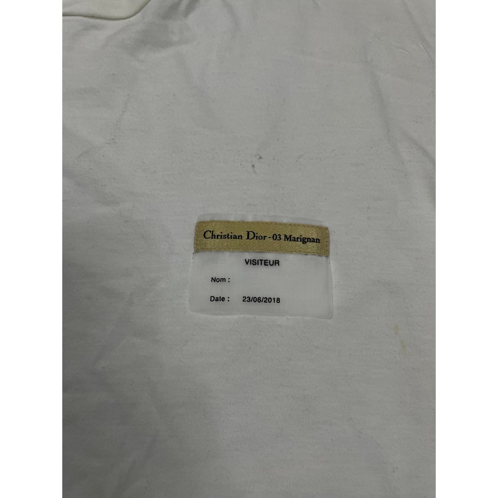 Dior Dior White Tee Visteur Used Medium Size US M / EU 48-50 / 2 - 3 Thumbnail