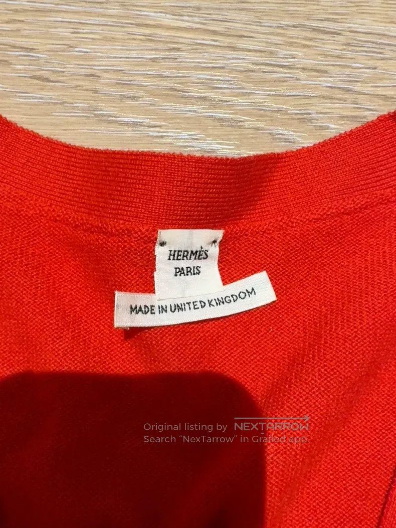 Hermes Hermes V-neck cashmere knitted sweater Size XS / US 0-2 / IT 36-38 - 3 Thumbnail
